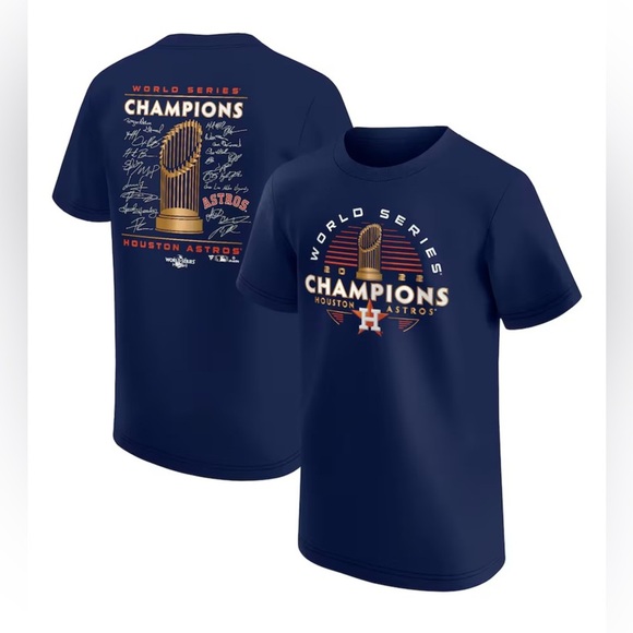 MLB Other - NEW - Houston Astros Youth Navy 2022 World Series Champions Signature Roster Tee